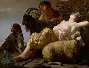 Herde och sovande herdinna av Reyer Jacobsz van Blommendael