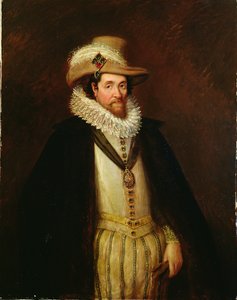 James I av England och VI av Skottland (1566-1625), efter John de Critz II (c.1600-s.1657) (olja på duk) av Rhoda Sullivan
