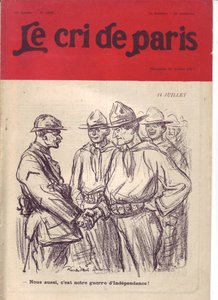 Illustration av Ricardo Flores (1878-1918) för omslaget till Le Cri de Paris av Ricardo Flores