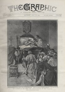 PÅFENS SJUKDOM - PÅVENS SJUKDOM. Påven Leo XII är sjuk, påven tar emot kardinaler, 14 juli av Riccardo Pellegrini