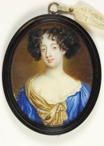 Frances Teresa Stuart, hertiginnan av Lennox och Richmond (akvarell på veläng)