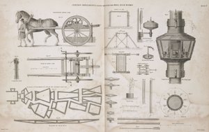 Föremål som användes under byggandet av Bell Rock Lighthouse, c 1810 av John Pardon