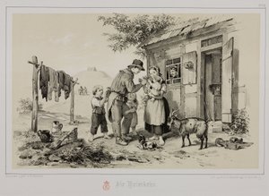 Gruvarbetare på väg hem, Tyskland, ca 1851 av John Pardon