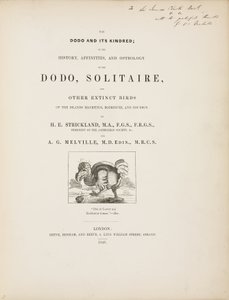 Titelsida till "The Dodo and its Kindred" av John Pardon