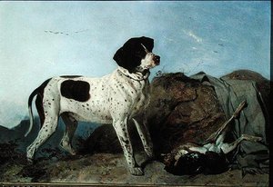 Old Jack - A Pointer (olja på duk) av Richard Ansdell
