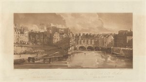 Utsikt över Pont St. Michael, tagen från Pont Neuf, 1803