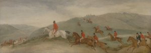 Foxhunting: Road Riders or Funkers (olja på duk)