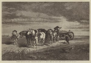 Laddar Sand-Pas de Calais, hotande väder, från förra årets Royal Academy-utställning