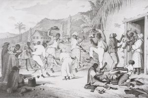 Black Dance, från "West India Scenery with Illustrations of Negro Character", tryckt av R. Jennings