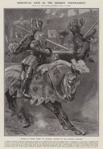 Medeltida listor i den moderna turneringen (litho) av Richard Caton II (after) Woodville