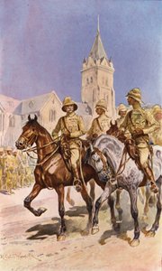 Roberts inkommande Pretoria (färglitografi) av Richard Caton II (after) Woodville