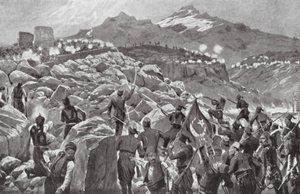 Det kretensiska upproret mot turkarna av Richard Caton II (after) Woodville