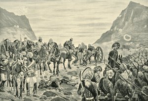 Attack i Kuramdalen, 1901. av Richard Caton II Woodville