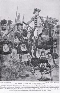 Sir Eyre Coote vid Cuddalore, illustration från "Hutchinson