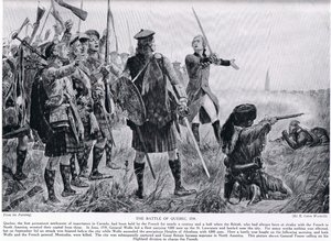 Slaget vid Quebec, 1759, illustration från 