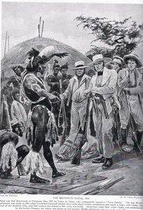 Britterna i Natal 1824, illustration från 