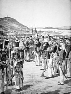 Överlåtelsen av Hong Kong till britterna 1841 av Richard Caton Woodville