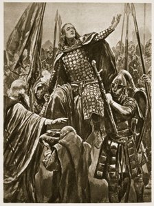The Elevation of Edward the Elder vid hans kröning i Kingston-on-Thames, Whitsunday, från 