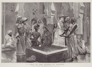 Ett besök i ett harem i Marocko av Richard Caton Woodville junior