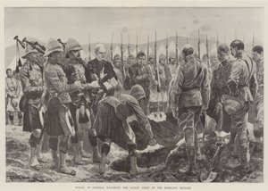 Begravning av general Wauchope, den fallne chefen för Highland Brigade