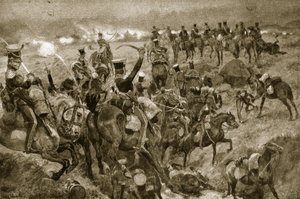 Charge of the Dragons at Talavera, illustration från 