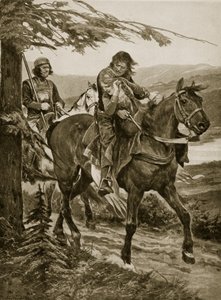 Kung Dermot bär av Devorgil, illustration från 