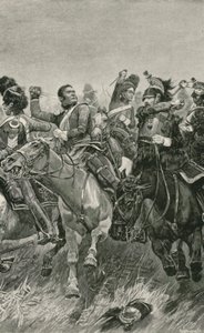 The Gallant Charge of the Scots Greys vid slaget vid Waterloo av Richard Caton Woodville junior