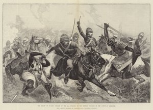The Relief of Suakin, de 20:e husarernas anklagelse på fiendens kavalleri i aktionen vid Gemeizeh av Richard Caton Woodville junior