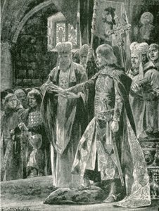 Vilhelm II:s insats med ringen, söndagen den 26 september 1087 av Richard Caton Woodville junior