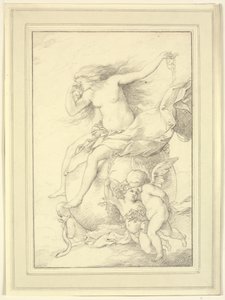 Allegory of Fortune på en jordglob omgiven av putti av Richard Cosway