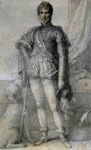Charles, 4th Earl of Harrington (svart bly tonat i akvarell) av Richard Cosway