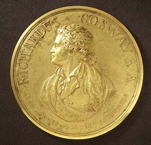 Porträttmedalj av konstnären (brons) av Richard Cosway