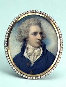 Porträtt av John Swinburne (akvarell och gouache på elfenben) på elfenben av Richard Cosway
