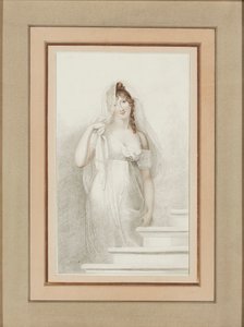 Porträtt av Madame Recamier 1777-1849. av Richard Cosway