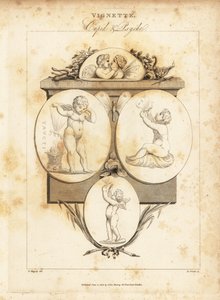 Ädelstenar som illustrerar Cupid och Psyche, 1812 (gravyr)