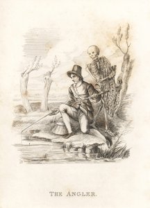 Dödens skelett och sportfiskaren. ,1827 (gravyr)