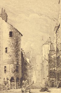 Fish Street (etsning) av Richard Davidson Winter