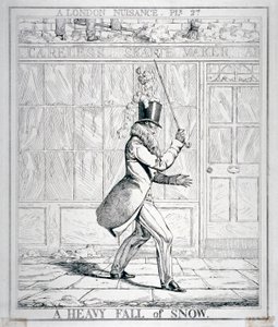 "Ett tungt snöfall", 1821 av Richard Dighton