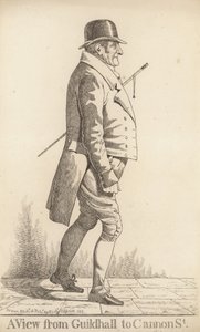 En vy från Guidhall till Cannon Street av Richard Dighton