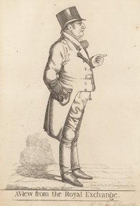 Lee La Chamette (f. 1817); En vy från Royal Exchange, 1817 av Richard Dighton