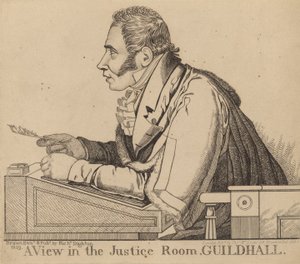 Sir Matthew Wood; Utsikt i Justice Room, Guildhall