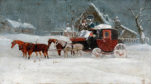 Tränare i vinterstormen II av Richard Dodd Widdas