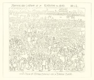 1849, Utsikt över Epsom Downs på Derbydagen