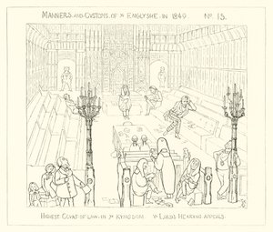 1849, högsta domstol i kungariket, The Lords hearing Appeals av Richard Doyle