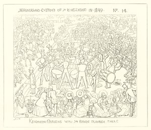1849, Kensington Gardens med bandet som spelar av Richard Doyle