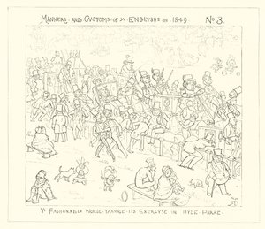 1849, den fashionabla världen börjar träna i Hyde Park