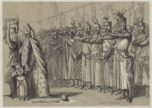 Henrik III möter sitt parlament (akvatint)