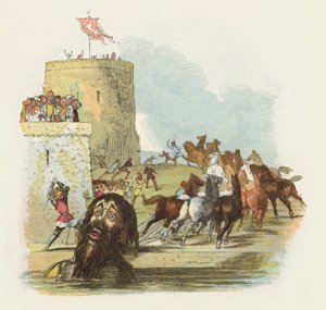 Illustration för Jack The Giant Killer (färg litho) av Richard Doyle
