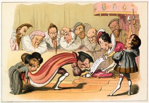 Kong Edward VI bevilger et chartergift av Richard Doyle