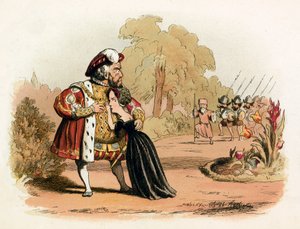 Drottning Katharine Parr undkom med nöd och näppe av Richard Doyle
